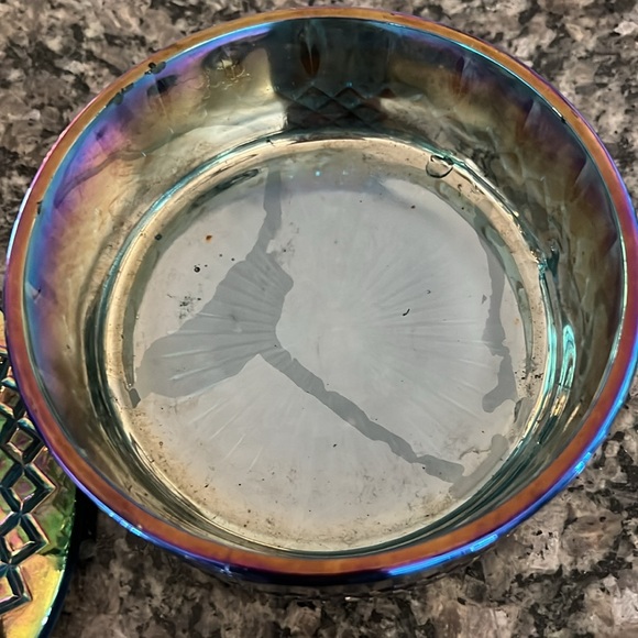 Indiana glass / carnival glass candy bowl - Picture 5 of 7